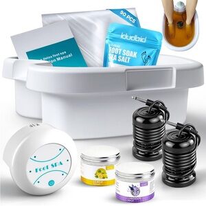 Ionic Foot Spa Detox Home Machine w/ 2 Arrays Timer & Tub NEW